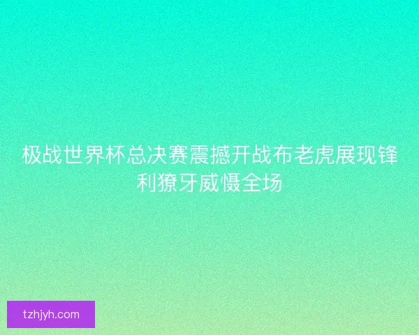 极战世界杯总决赛震撼开战布老虎展现锋利獠牙威慑全场